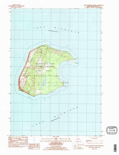 United States Geological Survey South Manitou Island, MI (1983, 25000-Scale) digital map