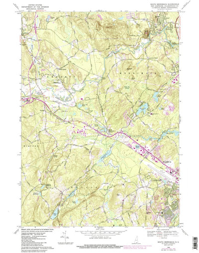 United States Geological Survey South Merrimack, NH (1968, 24000-Scale) digital map