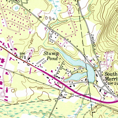 United States Geological Survey South Merrimack, NH (1968, 24000-Scale) digital map