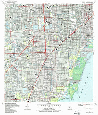 United States Geological Survey South Miami, FL (1988, 24000-Scale) digital map