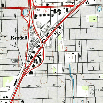 United States Geological Survey South Miami, FL (1988, 24000-Scale) digital map