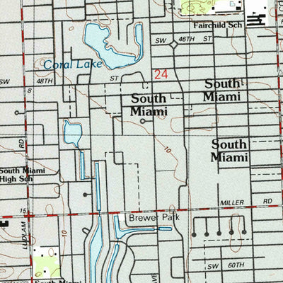 United States Geological Survey South Miami, FL (1988, 24000-Scale) digital map