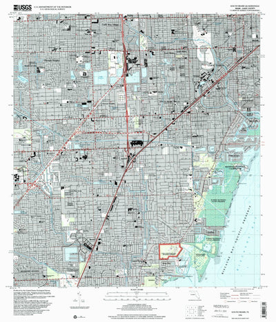 United States Geological Survey South Miami, FL (1994, 24000-Scale) digital map