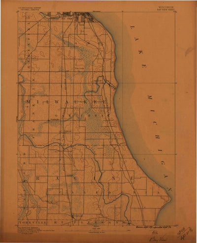 United States Geological Survey South Milwaukee, WI (1891, 62500-Scale) digital map