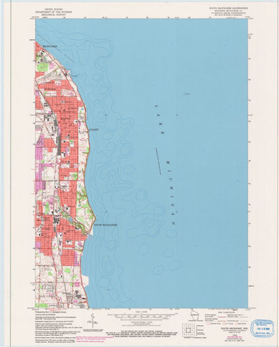 United States Geological Survey South Milwaukee, WI (1958, 24000-Scale) digital map