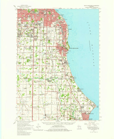 United States Geological Survey South Milwaukee, WI (1958, 62500-Scale) digital map