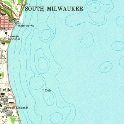 United States Geological Survey South Milwaukee, WI (1958, 62500-Scale) digital map