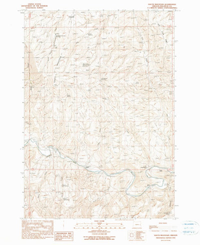 United States Geological Survey South Mountain, OR (1990, 24000-Scale) digital map