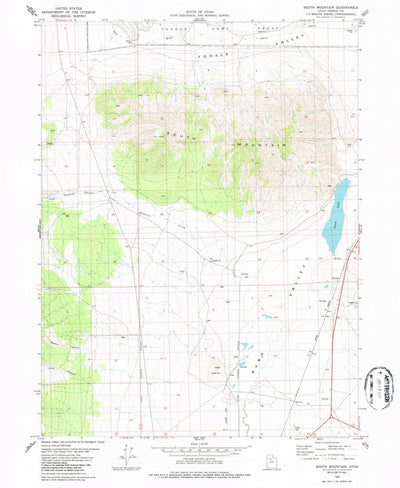 United States Geological Survey South Mountain, UT (1980, 24000-Scale) digital map