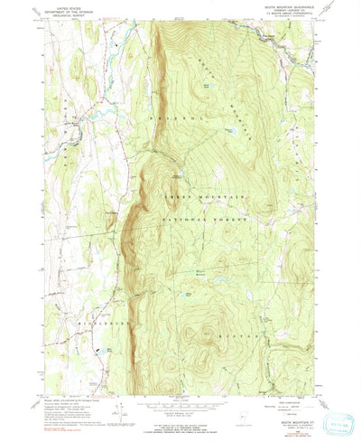United States Geological Survey South Mountain, VT (1963, 24000-Scale) digital map