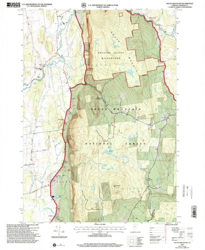 United States Geological Survey South Mountain, VT (1997, 24000-Scale) digital map