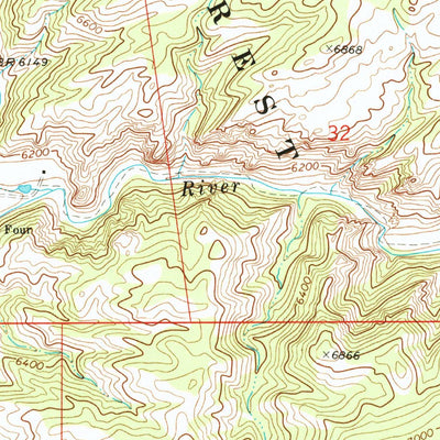 United States Geological Survey South Mountain, WY (1968, 24000-Scale) digital map