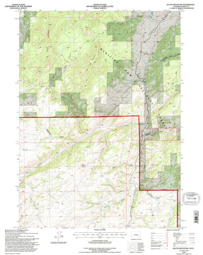 United States Geological Survey South Mountain, WY (1992, 24000-Scale) digital map
