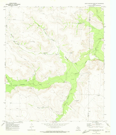 United States Geological Survey South Mustang Draw NE, TX (1970, 24000-Scale) digital map