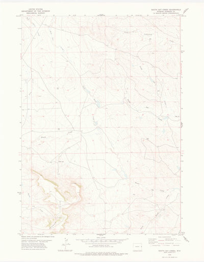 United States Geological Survey South Oat Creek, WY (1978, 24000-Scale) digital map