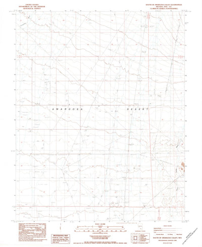 United States Geological Survey South Of Amargosa Valley, NV (1984, 24000-Scale) digital map