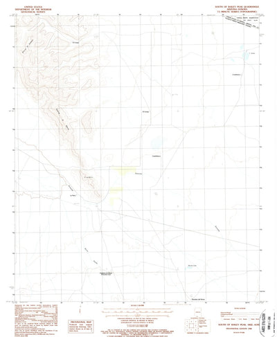 United States Geological Survey South Of Bailey Peak, AZ (1988, 24000-Scale) digital map