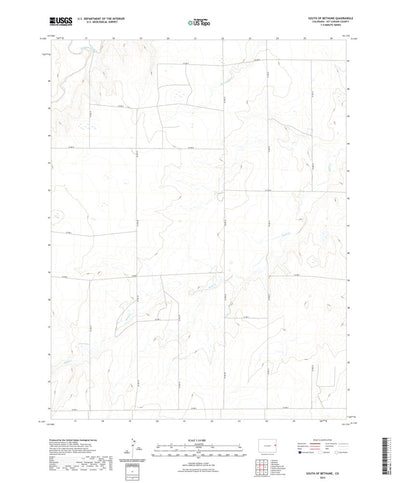 United States Geological Survey South of Bethune, CO (2022, 24000-Scale) digital map