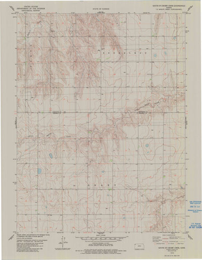 United States Geological Survey South Of Crosby Creek, KS (1978, 24000-Scale) digital map