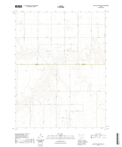 United States Geological Survey South of Drury Creek, KS (2022, 24000-Scale) digital map