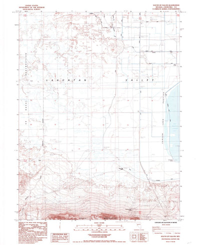 United States Geological Survey South Of Fallon, NV (1985, 24000-Scale) digital map