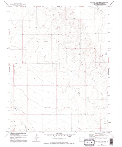 United States Geological Survey South Of Firstview, CO (1982, 24000-Scale) digital map