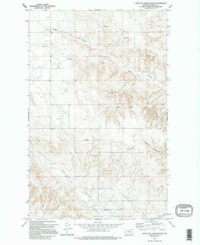 United States Geological Survey South Of Four Buttes, MT (1973, 24000-Scale) digital map