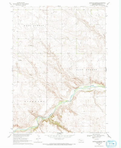 United States Geological Survey South Of Gordon, NE (1969, 24000-Scale) digital map
