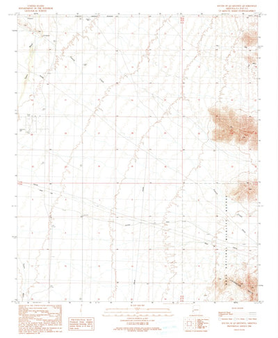 United States Geological Survey South Of Quartzsite, AZ (1990, 24000-Scale) digital map