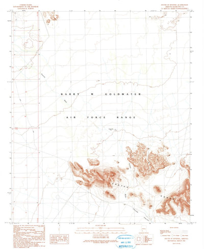 United States Geological Survey South Of Sentinel, AZ (1990, 24000-Scale) digital map