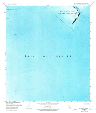 United States Geological Survey South Of South Pass, LA (1971, 24000-Scale) digital map