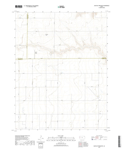 United States Geological Survey South of Twin Butte, KS (2018, 24000-Scale) digital map