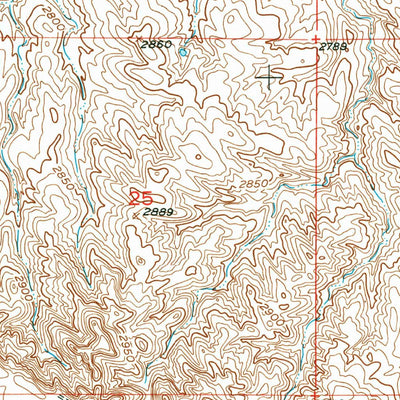 United States Geological Survey South Of Volunteer, SD (1953, 24000-Scale) digital map