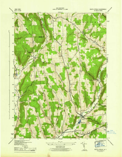 United States Geological Survey South Otselic, NY (1944, 31680-Scale) digital map