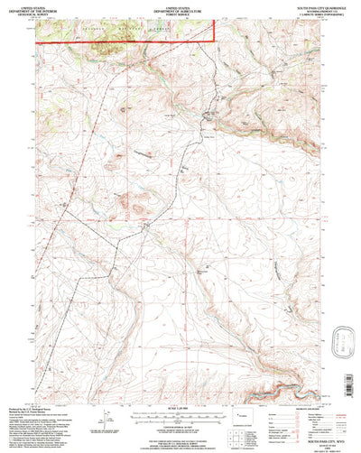 United States Geological Survey South Pass City, WY (1991, 24000-Scale) digital map