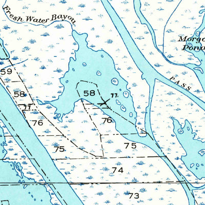 United States Geological Survey South Pass, LA (1935, 31680-Scale) digital map