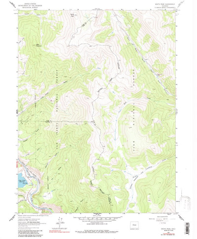 United States Geological Survey South Peak, CO (1961, 24000-Scale) digital map
