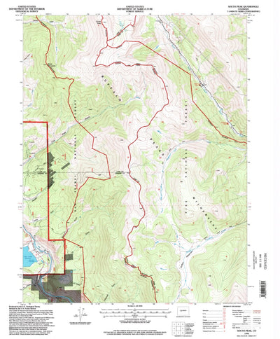 United States Geological Survey South Peak, CO (1994, 24000-Scale) digital map
