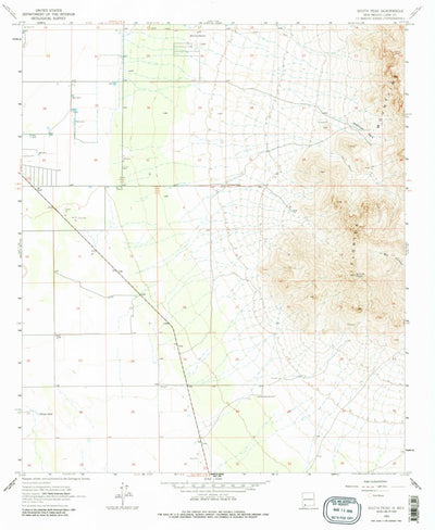 United States Geological Survey South Peak, NM (1965, 24000-Scale) digital map