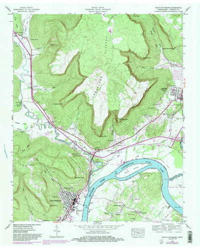 United States Geological Survey South Pittsburg, TN (1942, 24000-Scale) digital map