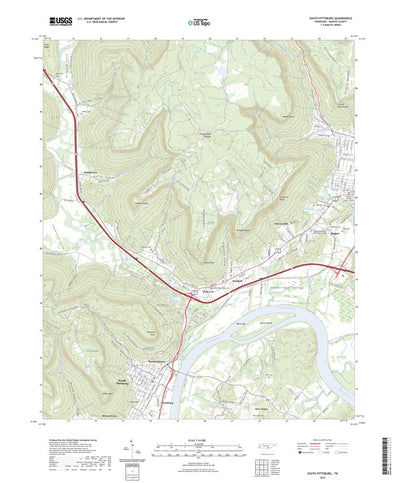 United States Geological Survey South Pittsburg, TN (2022, 24000-Scale) digital map
