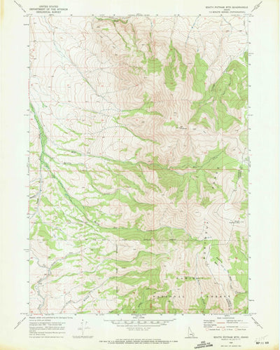 United States Geological Survey South Putnam Mountain, ID (1968, 24000-Scale) digital map