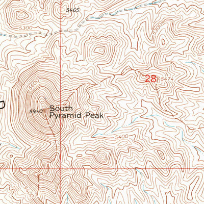 United States Geological Survey South Pyramid Peak, NM (1964, 24000-Scale) digital map