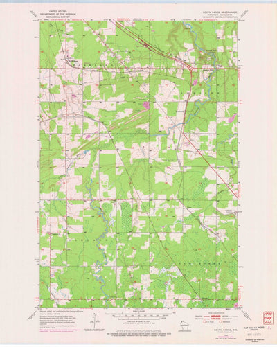 United States Geological Survey South Range, WI (1954, 24000-Scale) digital map