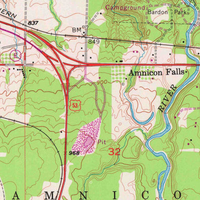 United States Geological Survey South Range, WI (1954, 24000-Scale) digital map