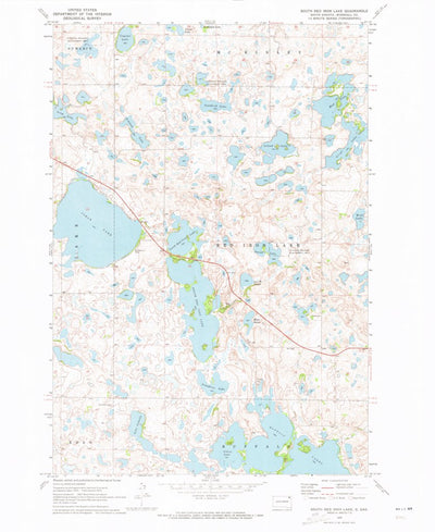 United States Geological Survey South Red Iron Lake, SD (1970, 24000-Scale) digital map
