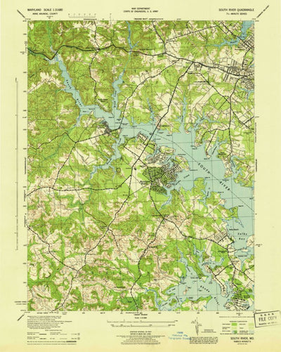 United States Geological Survey South River, MD (1944, 31680-Scale) digital map
