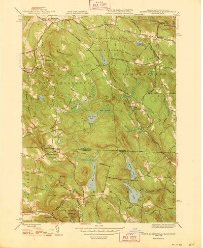 United States Geological Survey South Sandisfield, MA-CT (1948, 31680-Scale) digital map