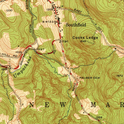 United States Geological Survey South Sandisfield, MA-CT (1948, 31680-Scale) digital map