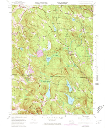 United States Geological Survey South Sandisfield, MA-CT (1958, 24000-Scale) digital map